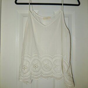 Anthropologie Elodie Brand White Tank Top